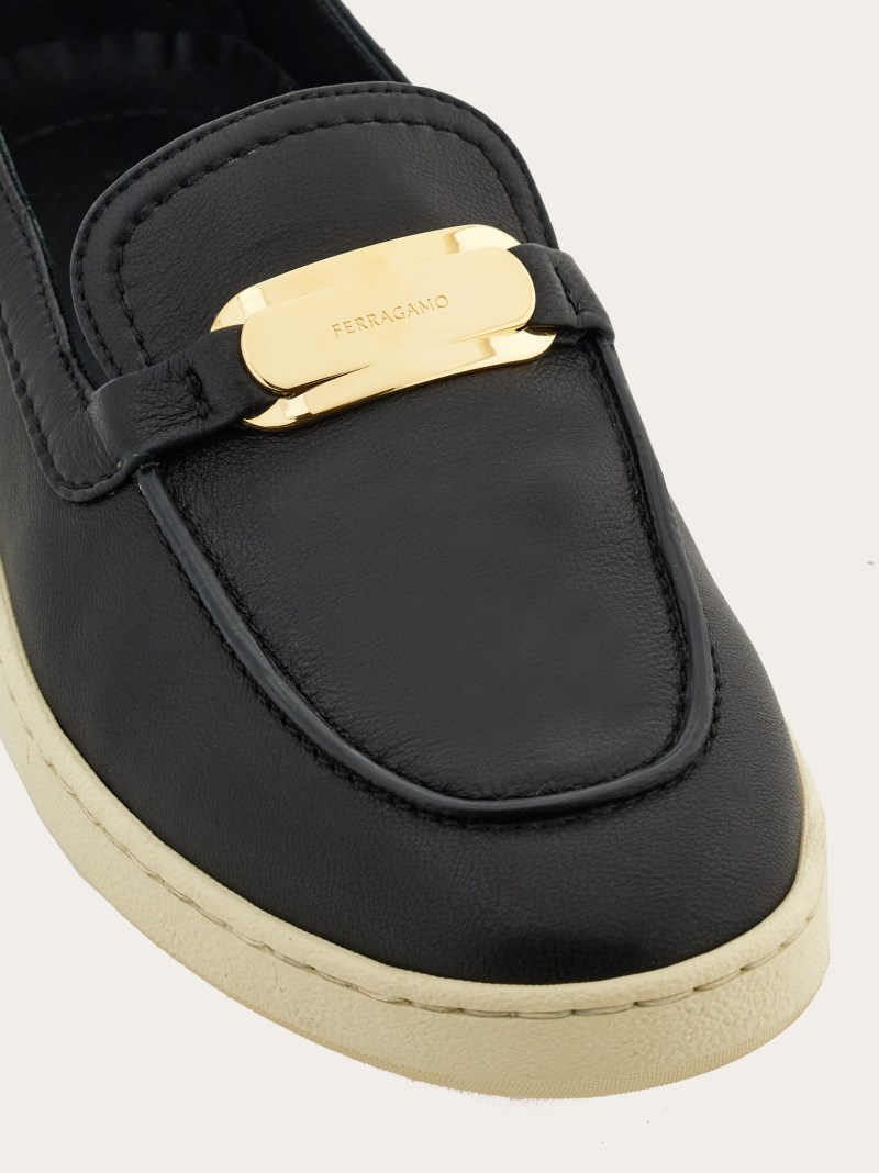 Ferragamo | Women's New Vara Buckle Slip On - Black