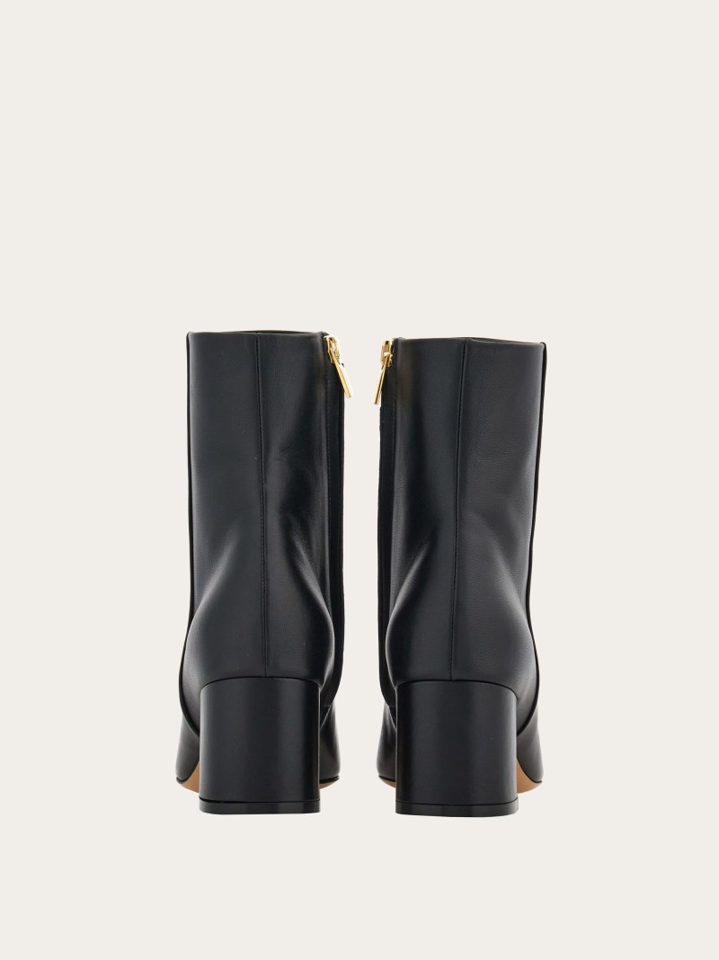 Ferragamo | Women's Bootie With Gancini Ornament - Black