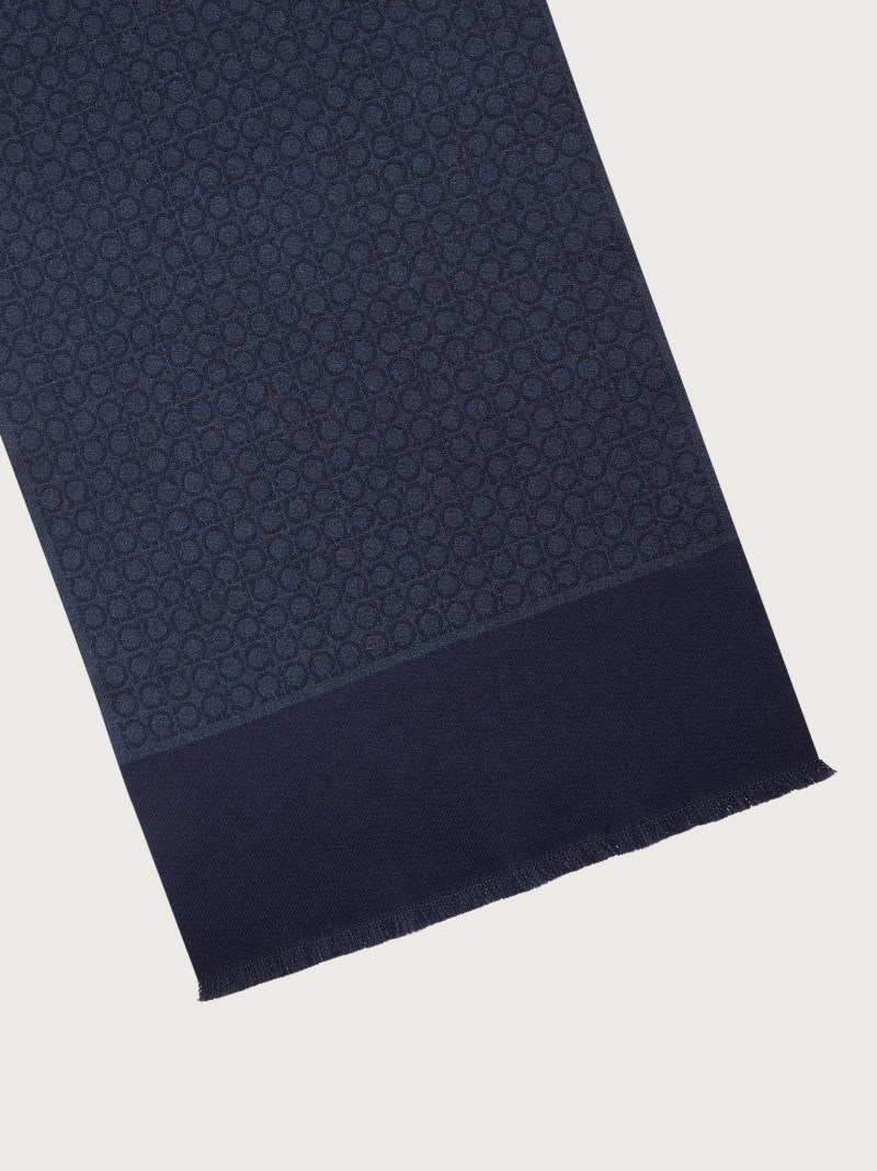Ferragamo | Men's Gancini Scarf - Blue
