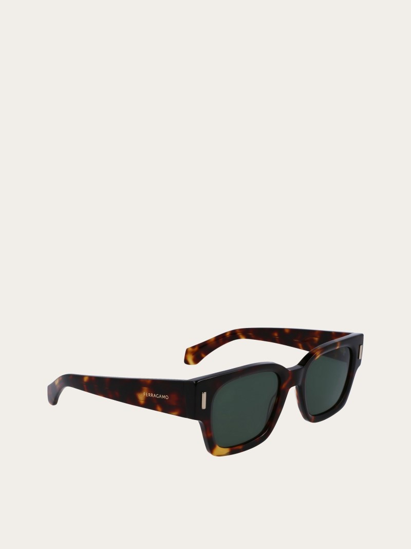 Ferragamo | Men's Sunglasses - Dark Tortoise/Green