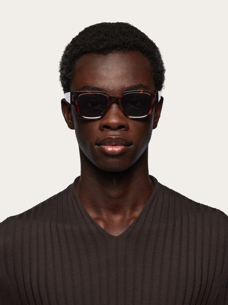 Ferragamo | Men's Sunglasses - Dark Tortoise/Green