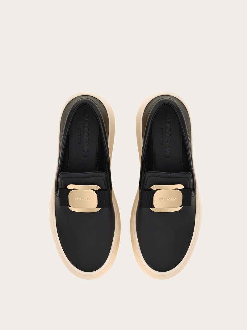Ferragamo | Women's New Vara Plate Slip On - Black