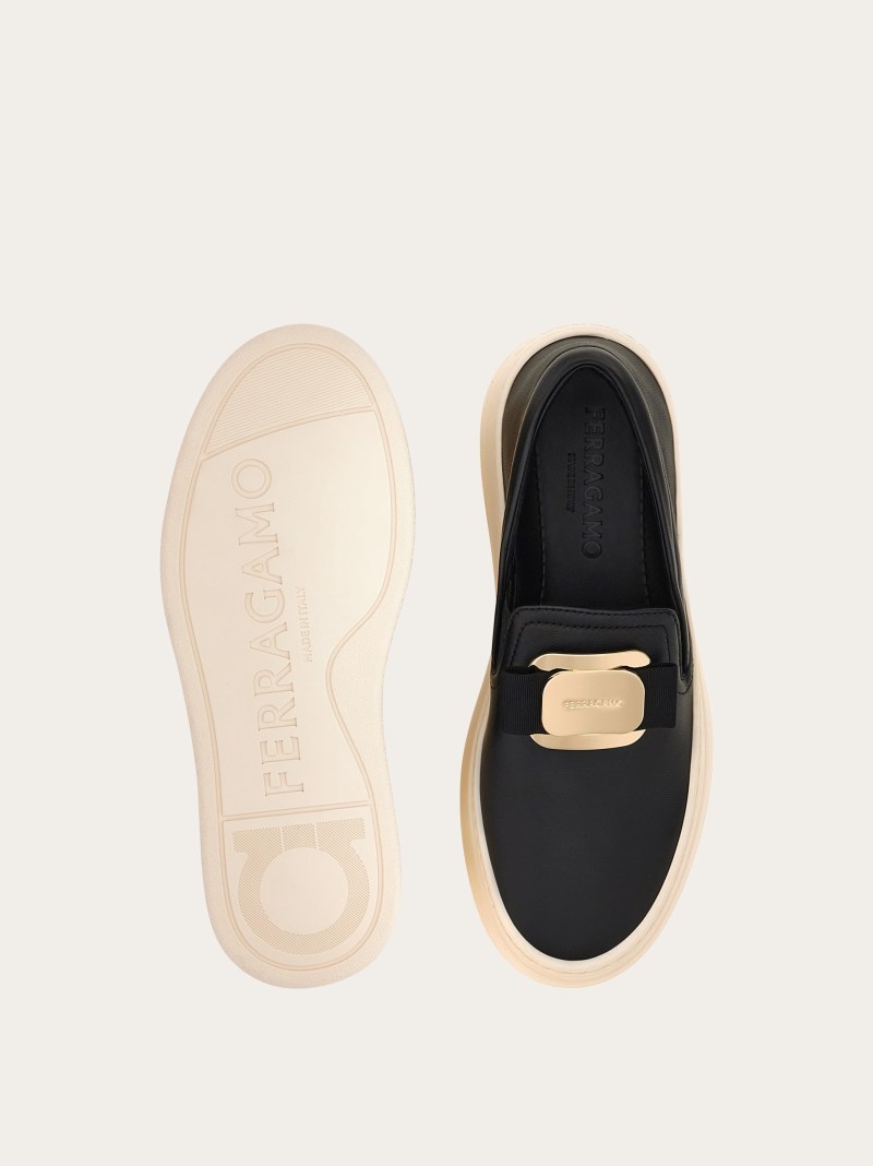 Ferragamo | Women's New Vara Plate Slip On - Black