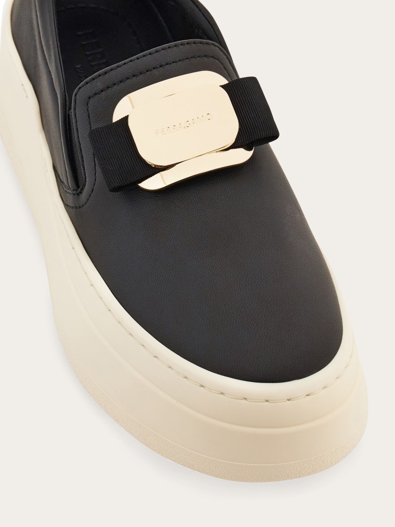 Ferragamo | Women's New Vara Plate Slip On - Black
